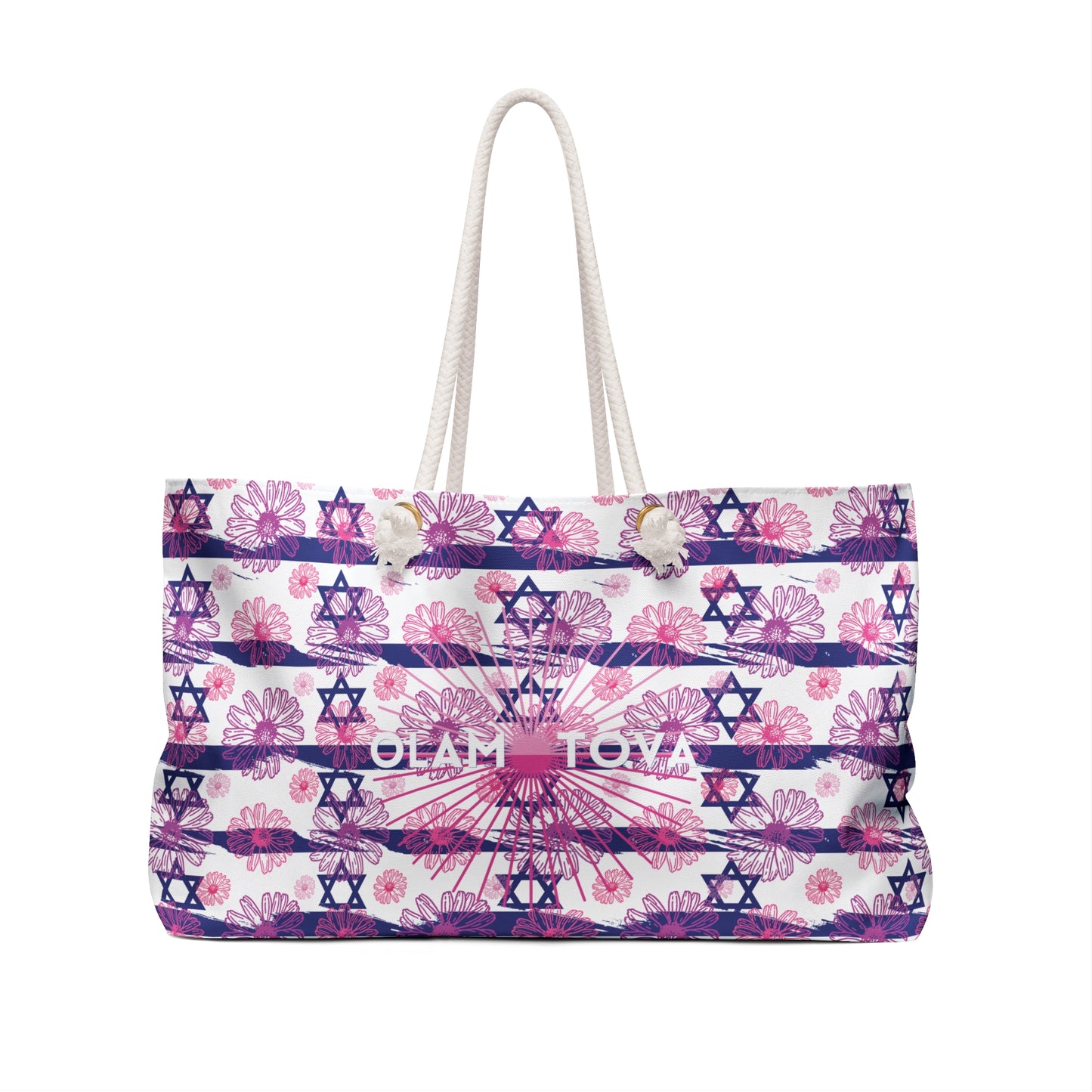 Israel Flower Summer Swim Weekender Bag