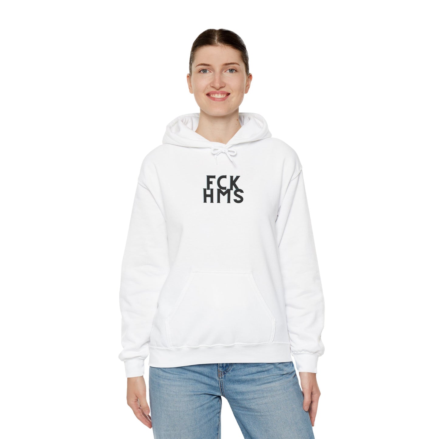 FCK HMS Black & Teal Unisex Heavy Blend™ Hooded Sweatshirt