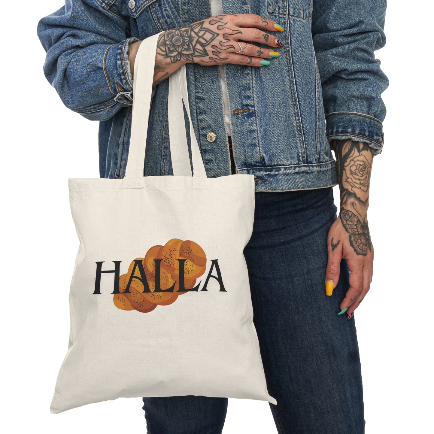 Halla Challah Natural Tote Bag