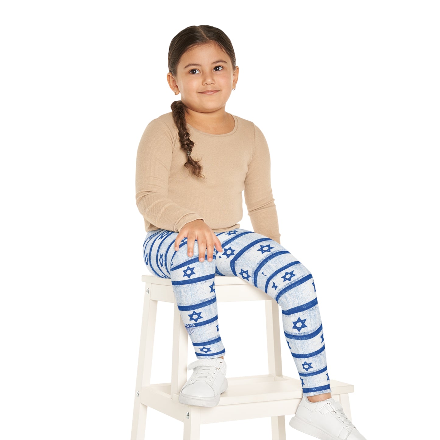 Imri Israel Flag Pattern Kids Leggings