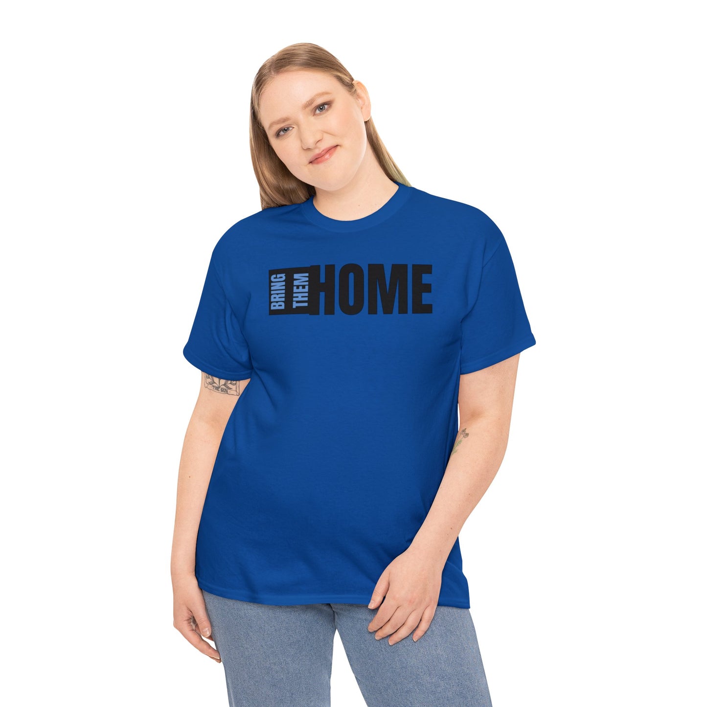 Bring Them HOME Black & Blue Unisex Heavy Cotton Tee