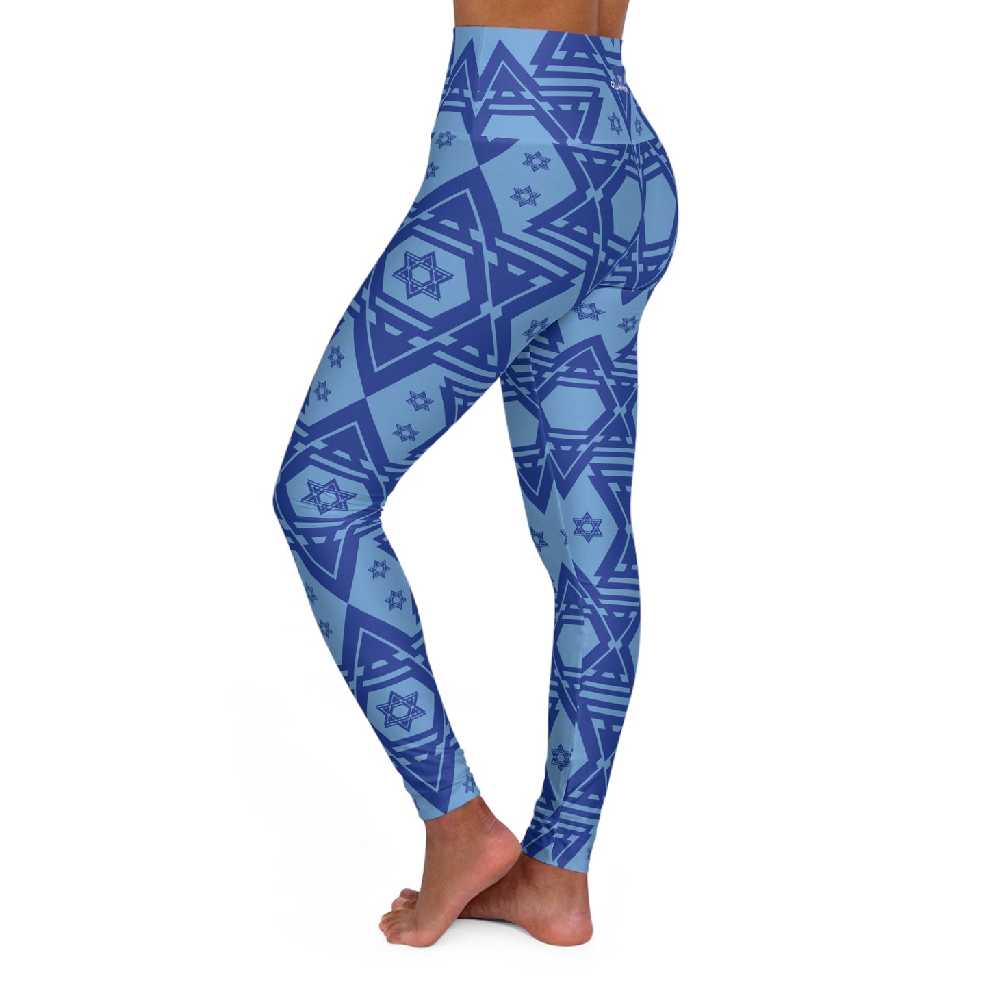 Maayan Blue & Blue High Waisted Yoga Leggings