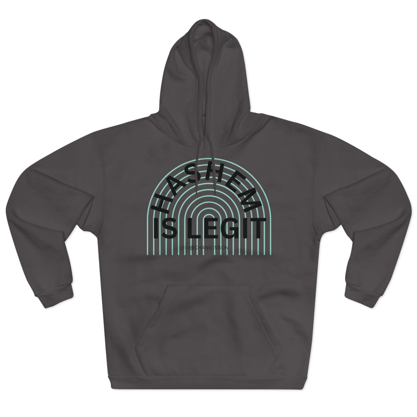 Chani Libson Hashem Is Legit Quote Teal Unisex Pullover Hoodie