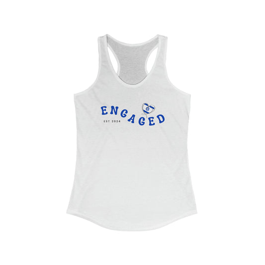 Engaged Israeli Heart Flag Women's Ideal Racerback Tank