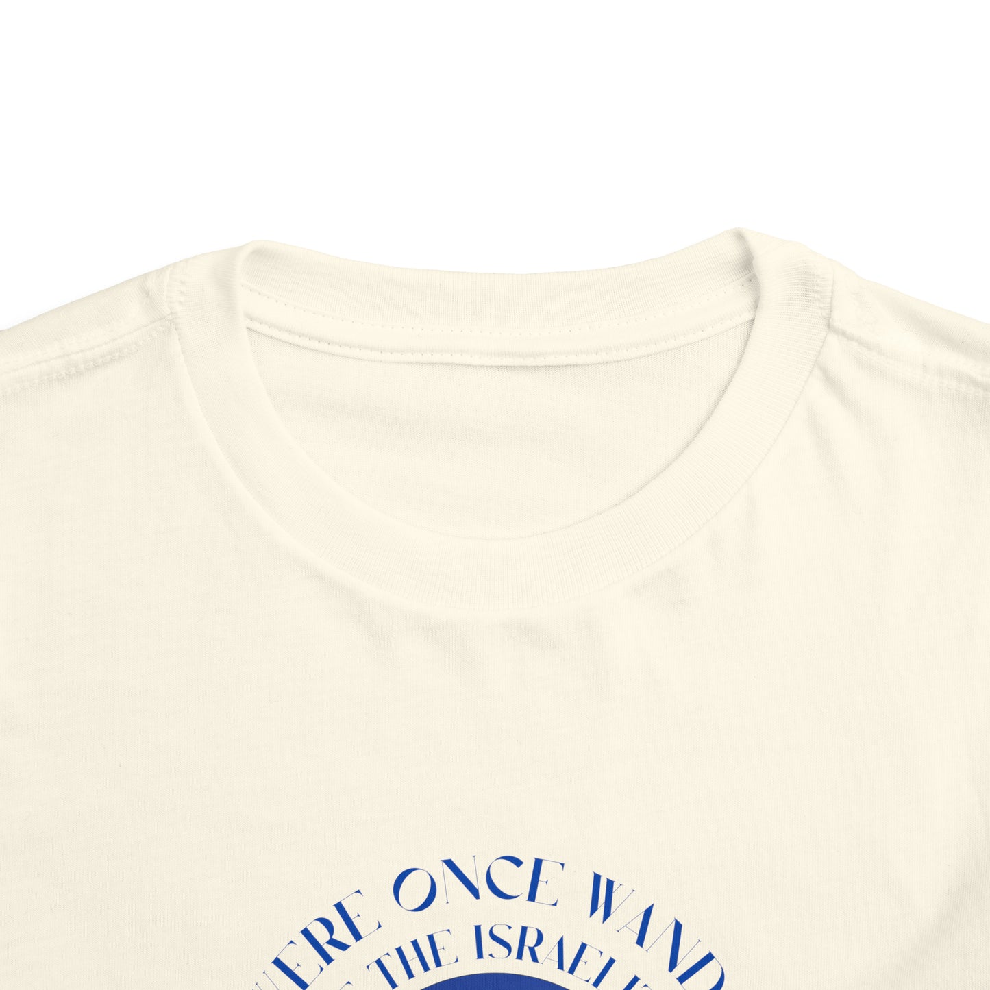 We Were Once Wanderers Israel Blue & White Toddler Short Sleeve Tee