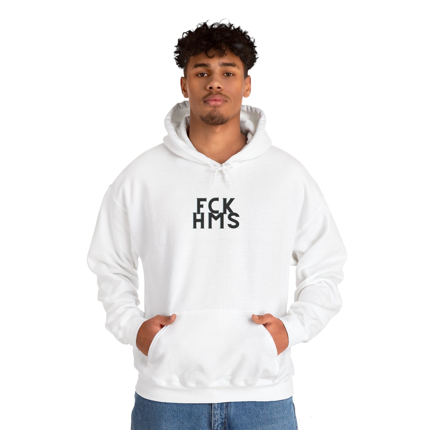 FCK HMS Black & Teal Unisex Heavy Blend™ Hooded Sweatshirt