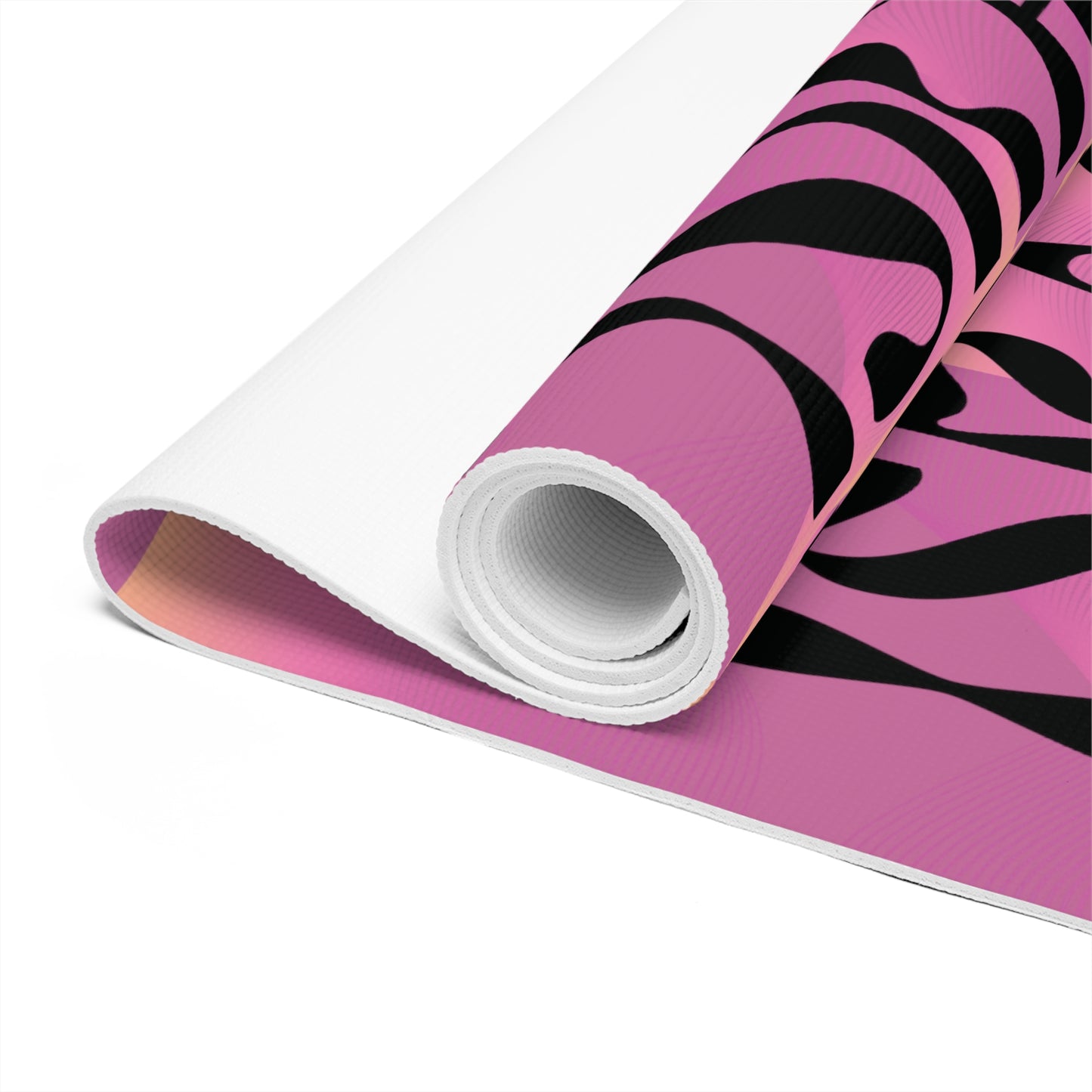 Flow & Squiggle Israel Pink & Coral on Pink Foam Yoga Mat