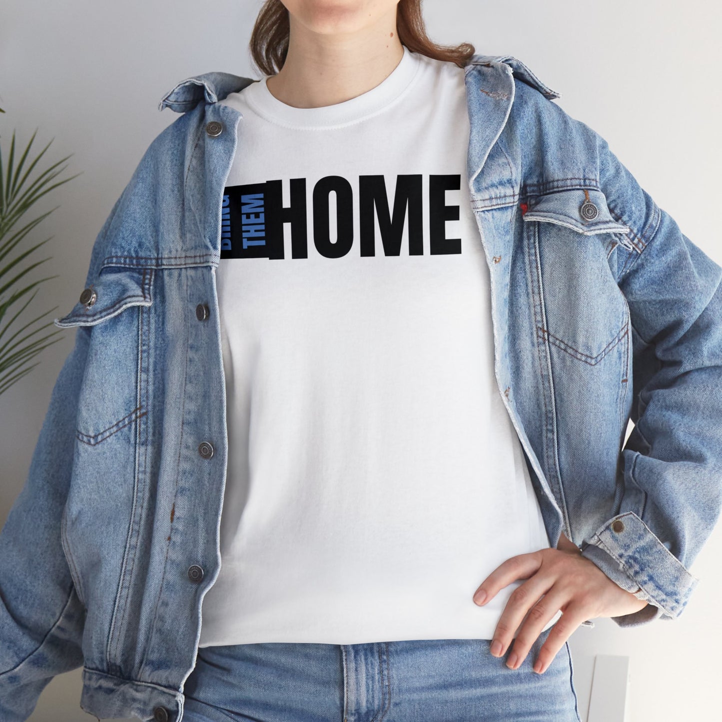 Bring Them HOME Black & Blue Unisex Heavy Cotton Tee