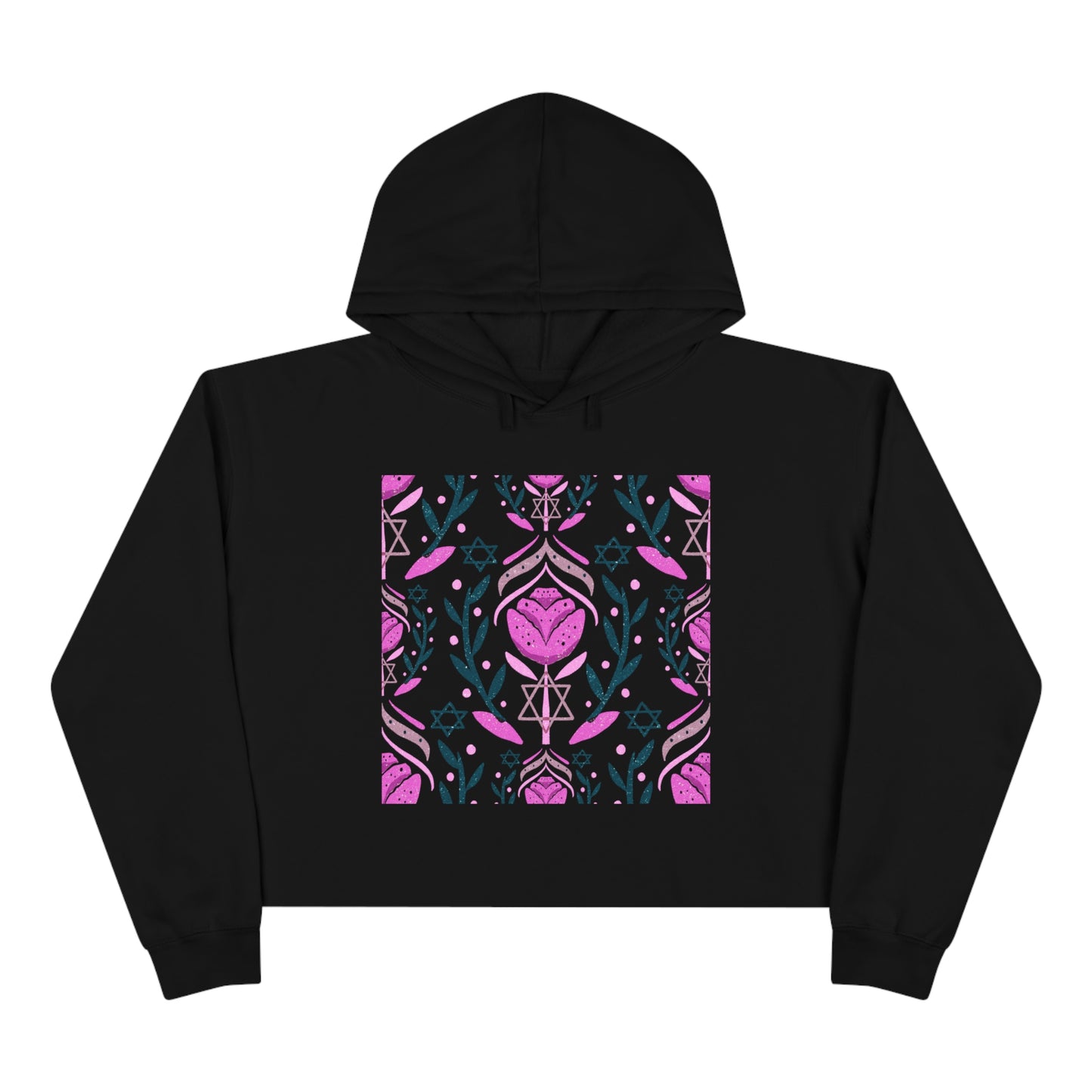 Yocheved Pink Crop Hoodie