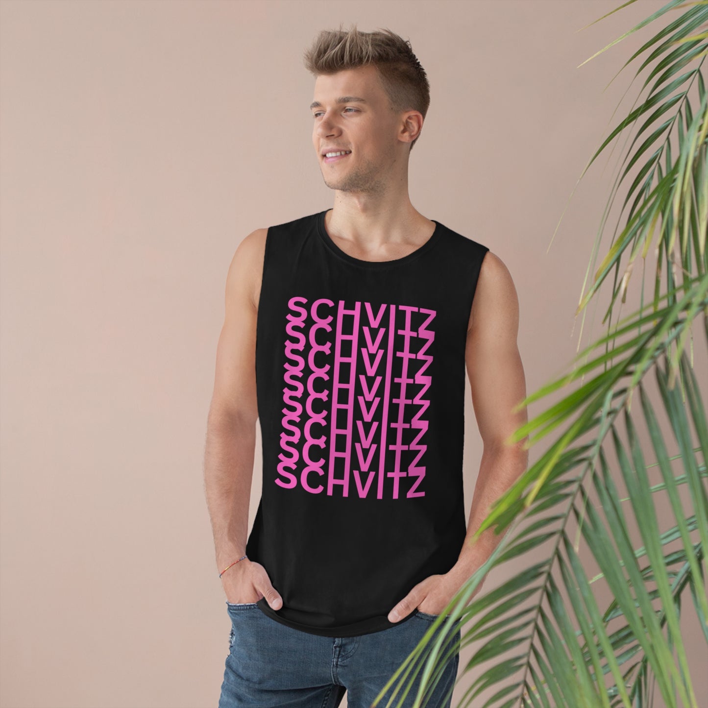 Pink Multi Schvitz Unisex Barnard Tank