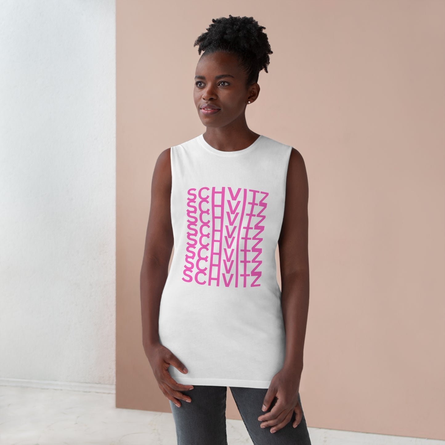 Pink Multi Schvitz Unisex Barnard Tank