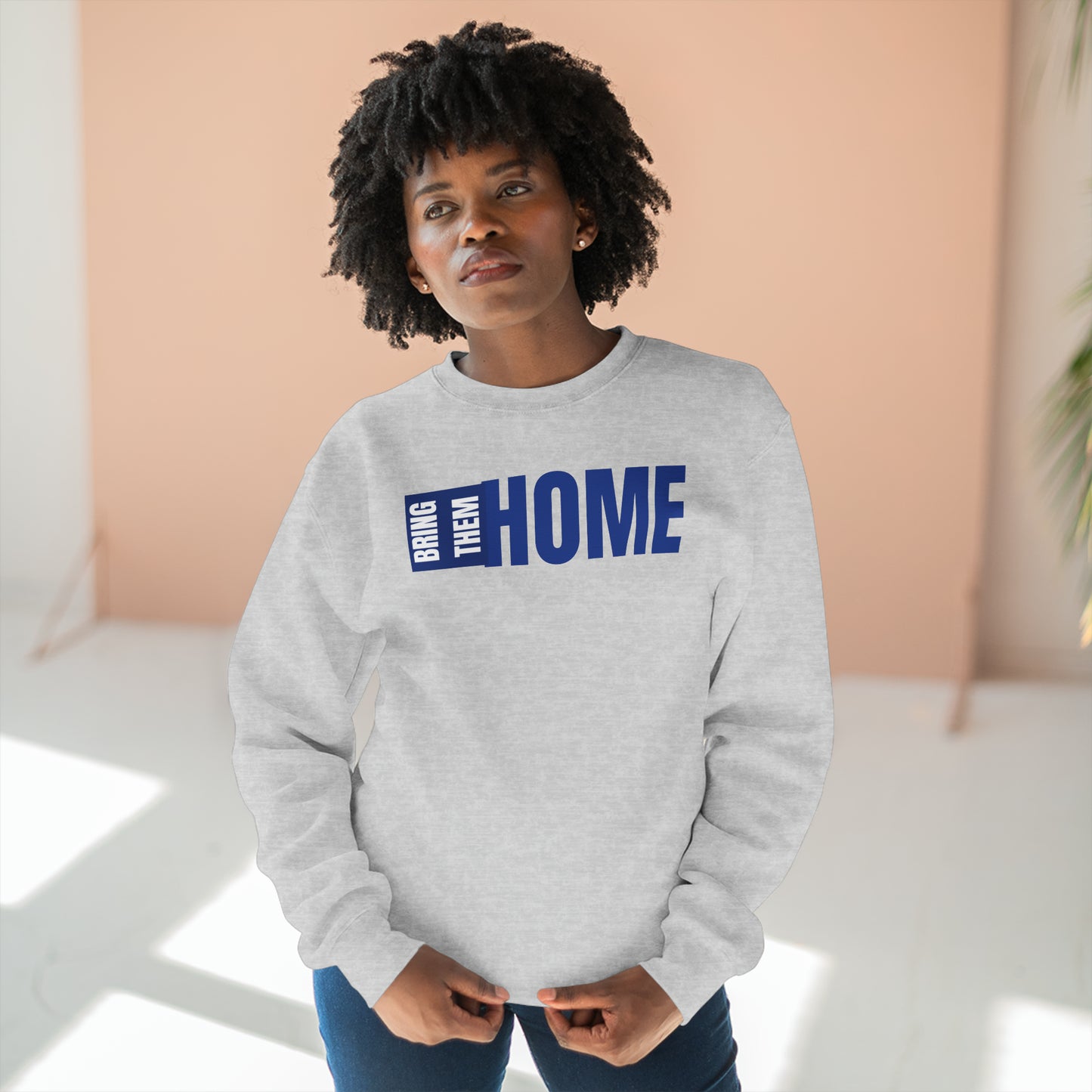 Bring Them HOME Blue & White Unisex Crewneck Sweatshirt