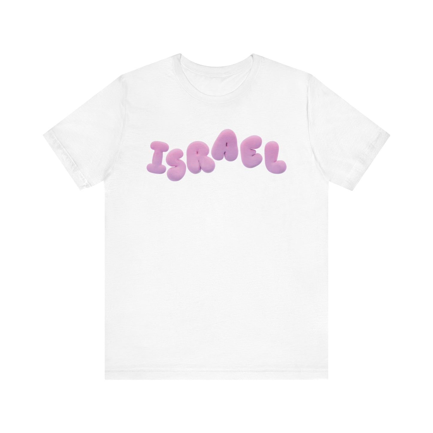 Israel Pink Cloud Bubbles Unisex Jersey Short Sleeve Tee