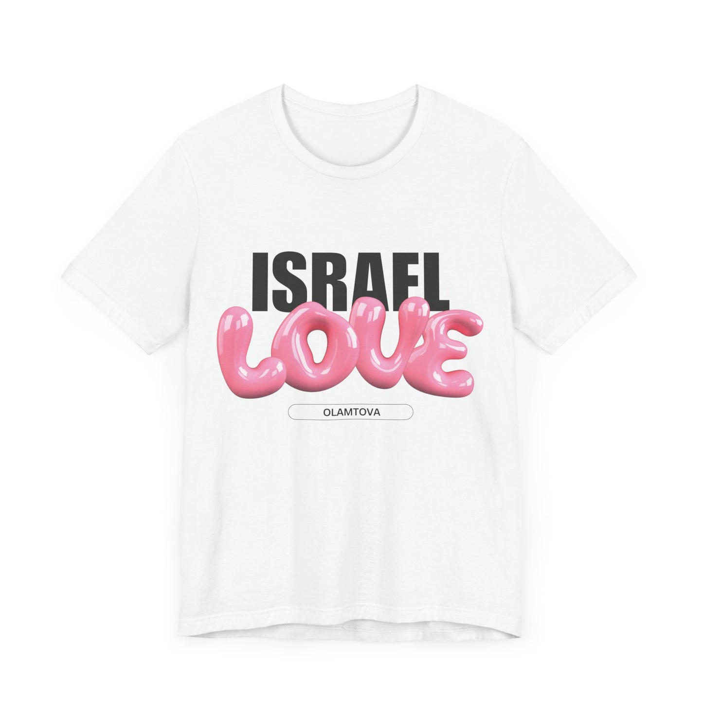 Israel Love Pink Balloons Unisex Jersey Short Sleeve Tee