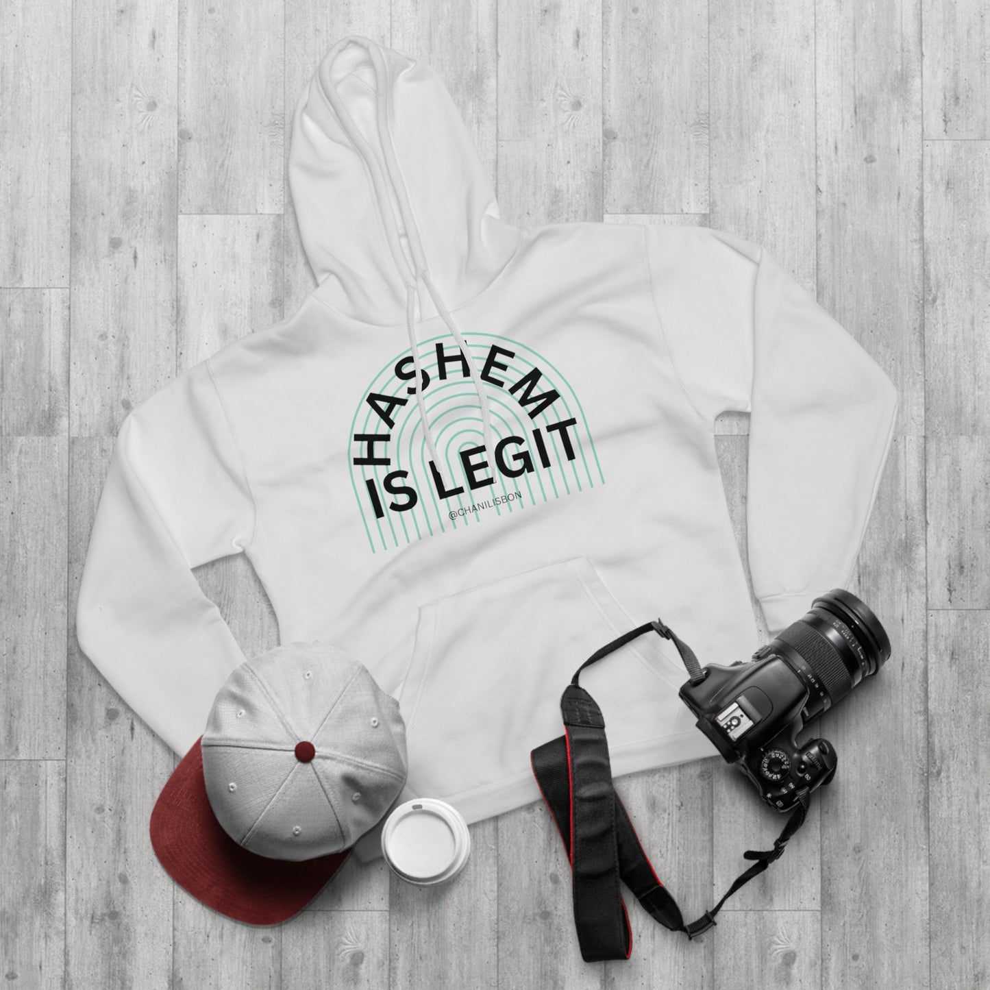 Chani Libson Hashem Is Legit Quote Teal Unisex Pullover Hoodie