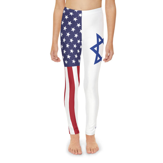 USA & Israel Flags Youth Full-Length Leggings