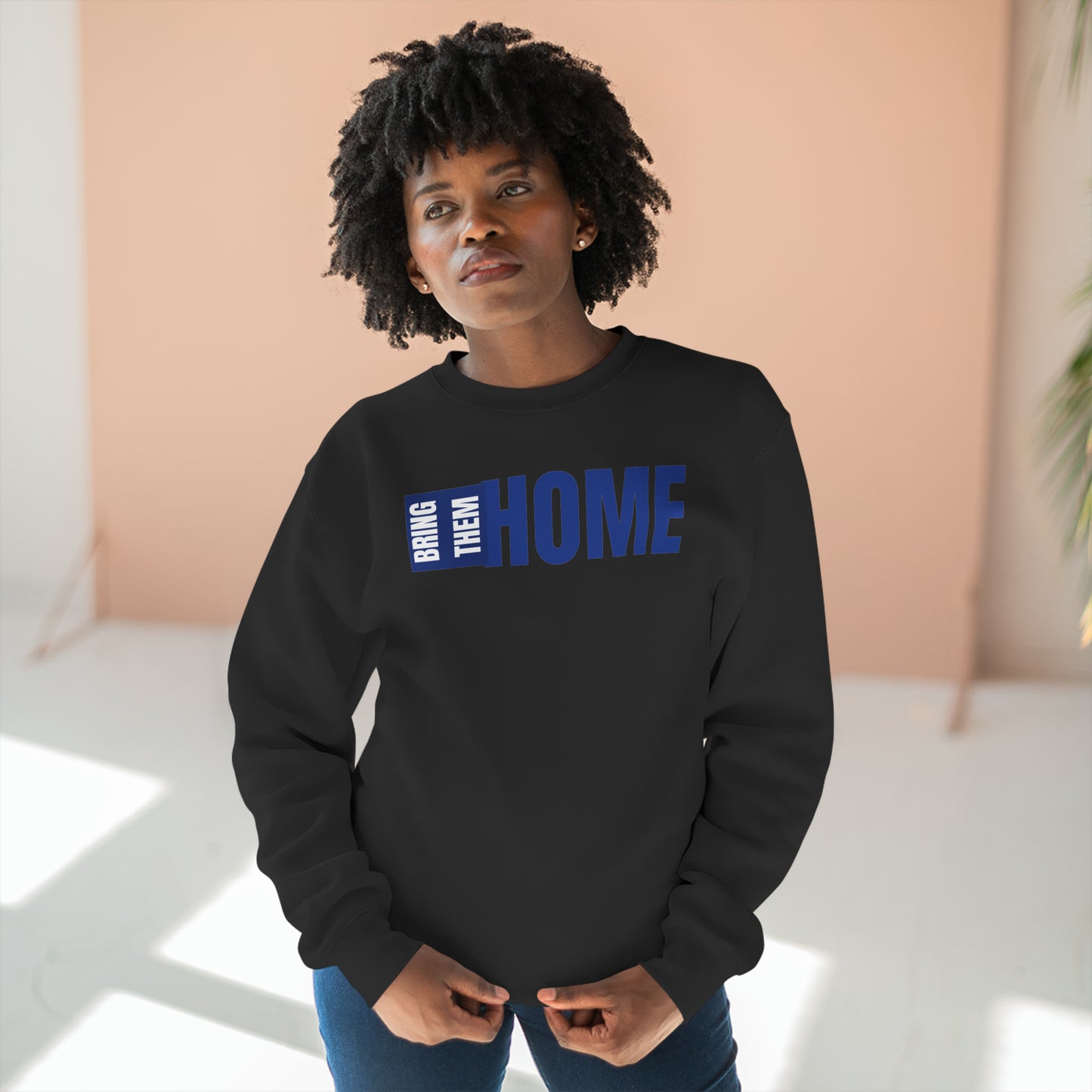 Bring Them HOME Blue & White Unisex Crewneck Sweatshirt