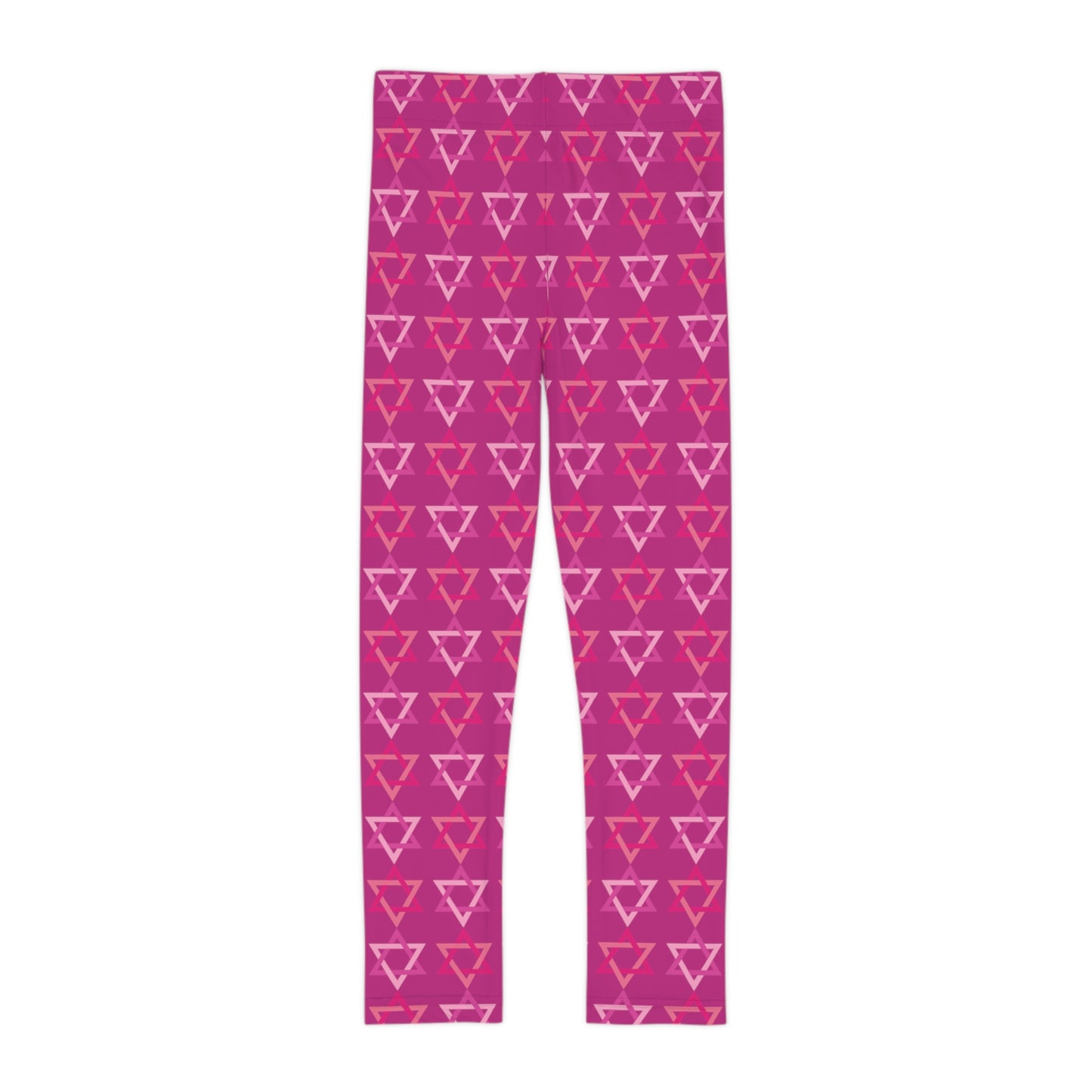 David Pinks Magan David Pattern on Hot Pink Kids Leggings