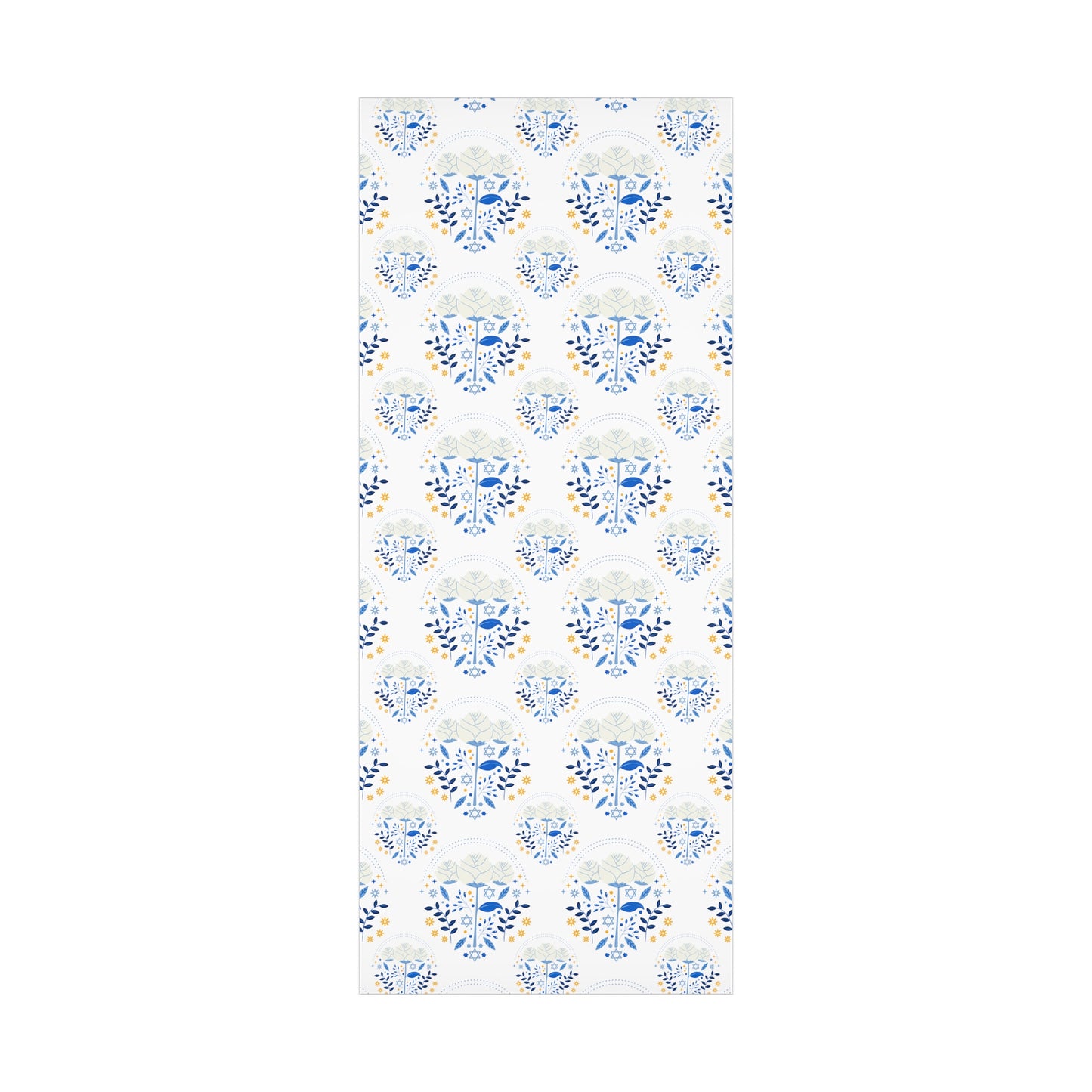 Blue & White Israel Pattern Gift Wrap Papers