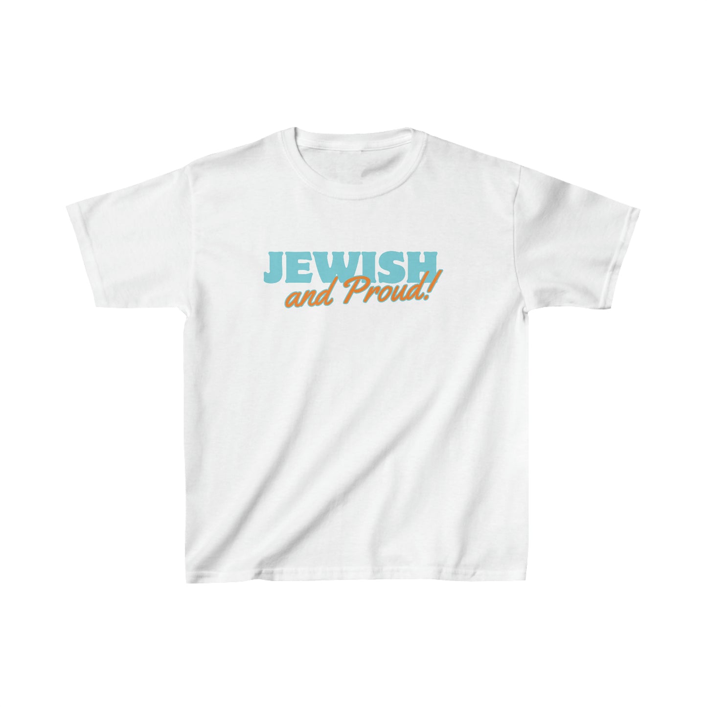 Jewish Teal & Orange Proud Kids Heavy Cotton™ Tee