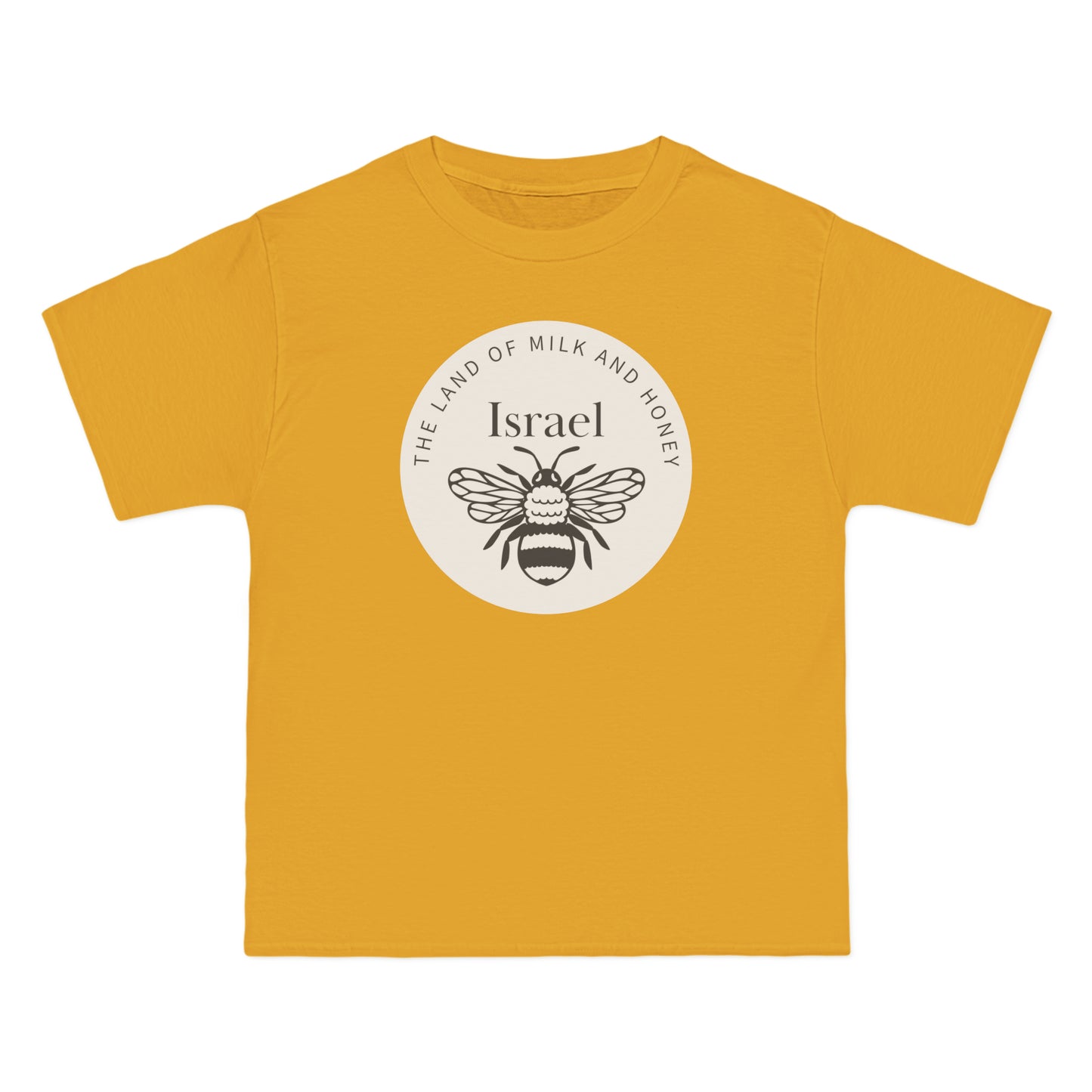 Land of Milk And Honey Solid Israel Beige Badge Beefy-T® Short-Sleeve T-Shirt