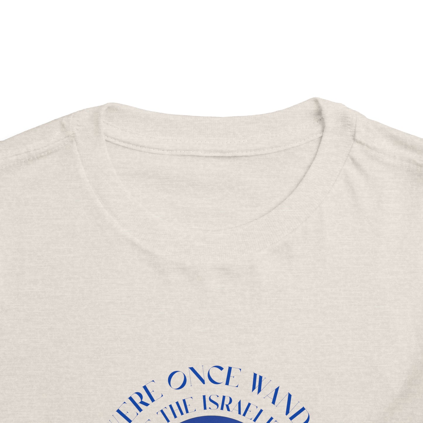 We Were Once Wanderers Israel Blue & White Toddler Short Sleeve Tee