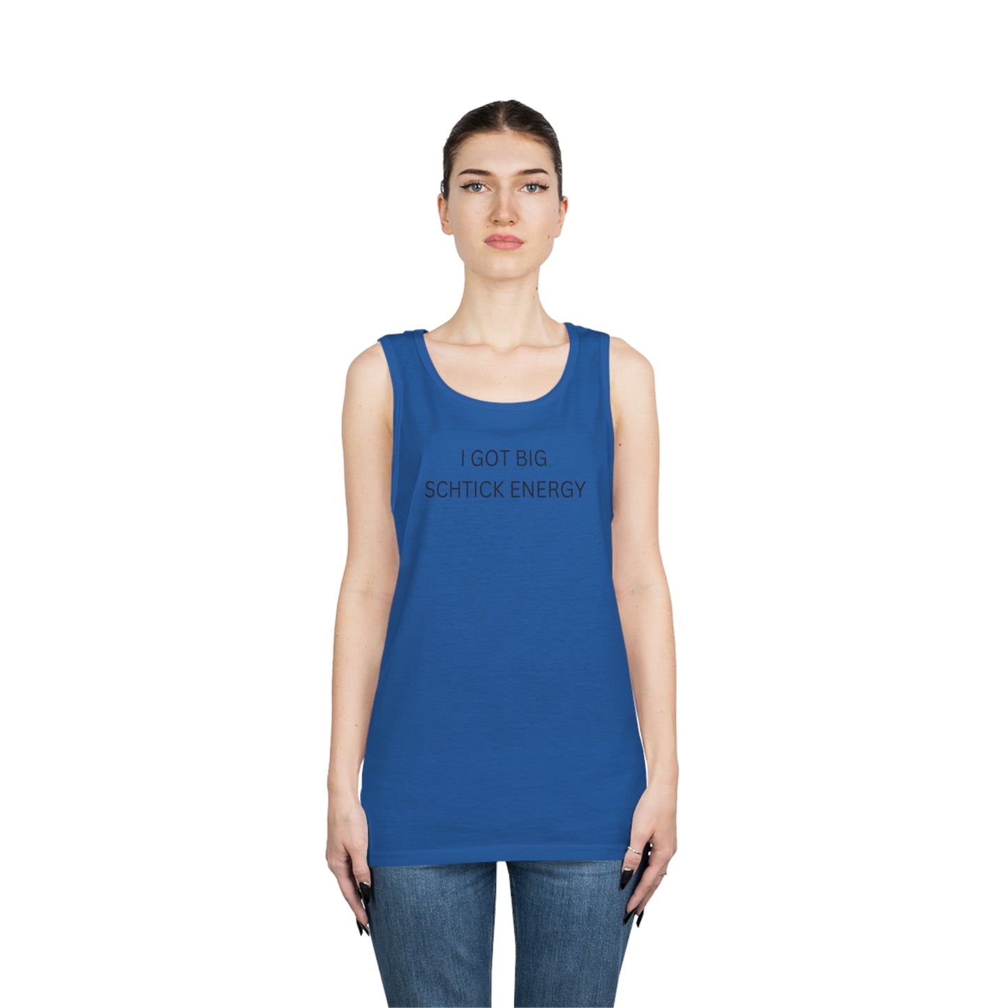 Big Schtick Energy Unisex Heavy Cotton Tank Top