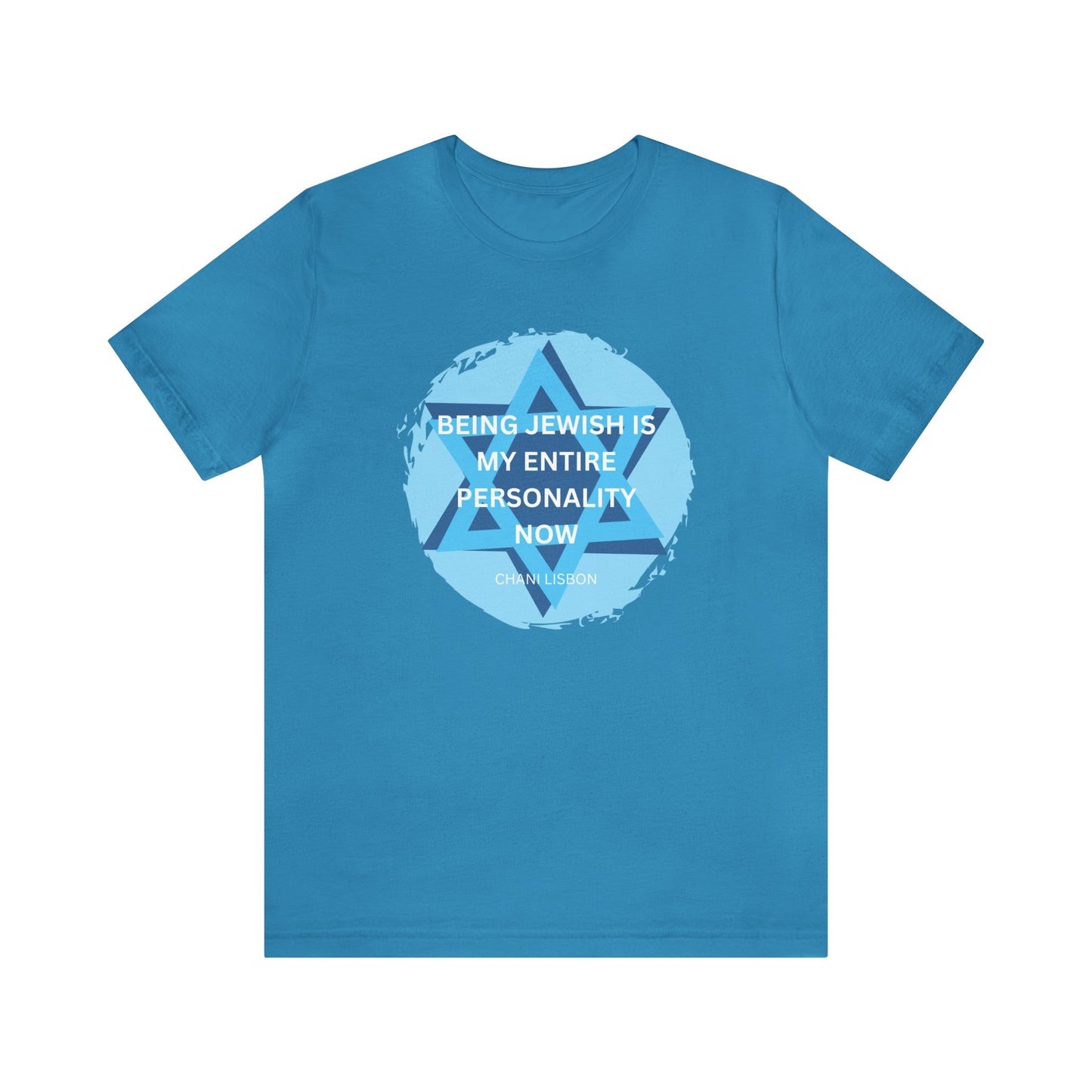 Chani Libson Jewish Personality Quote Design G Blue Unisex Jersey Short Sleeve Tee