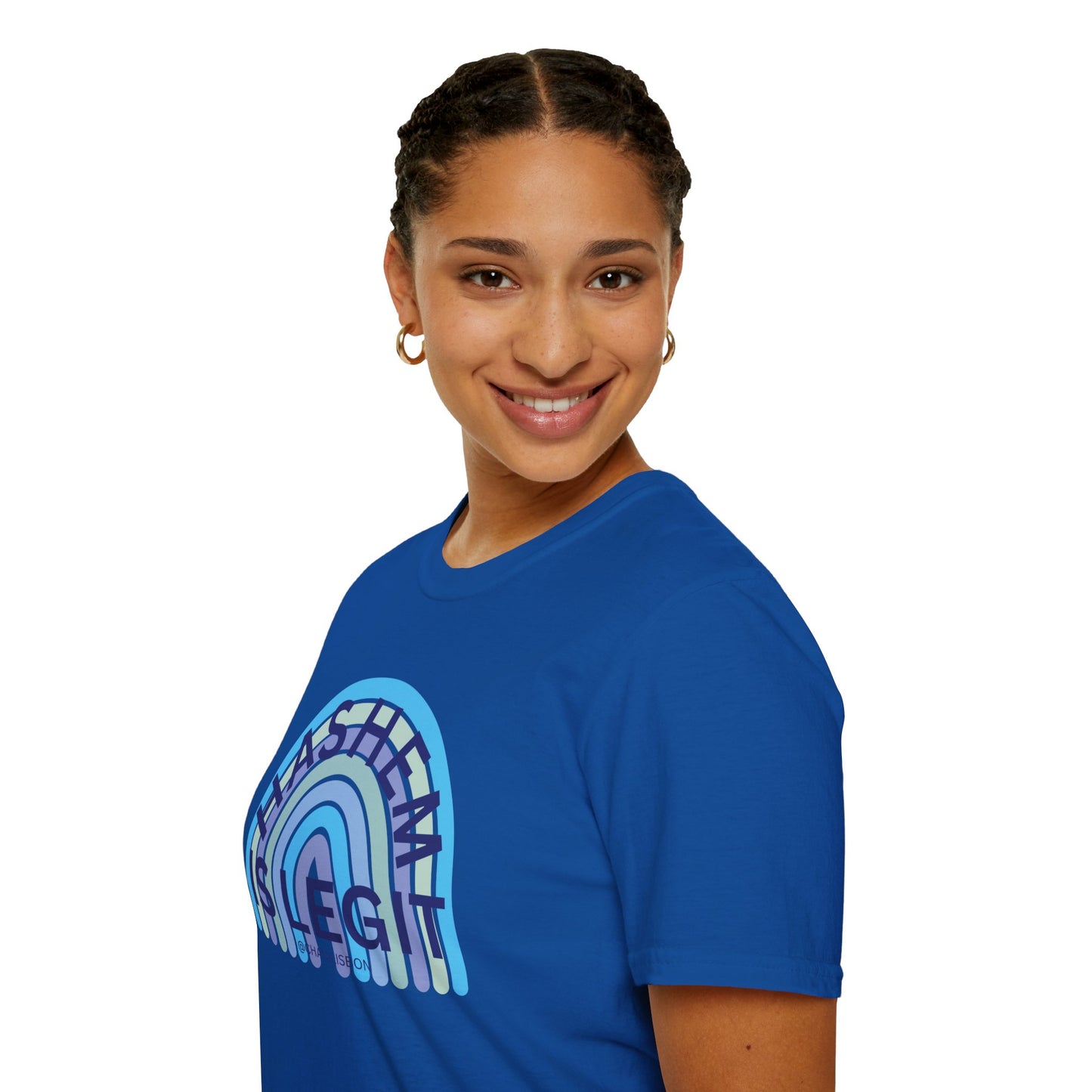 Chani Libson Hashem Is Legit Quote Blue Unisex Softstyle T-Shirt