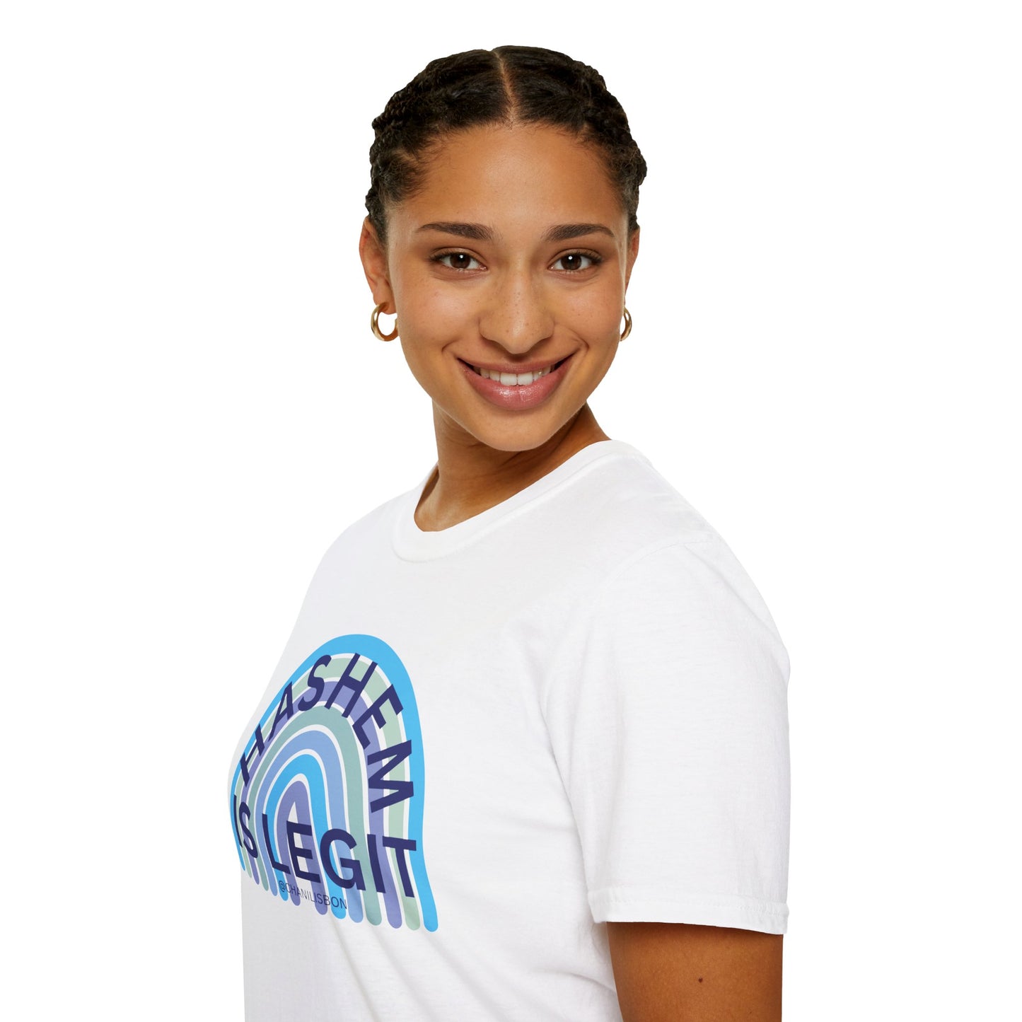 Chani Libson Hashem Is Legit Quote Blue Unisex Softstyle T-Shirt