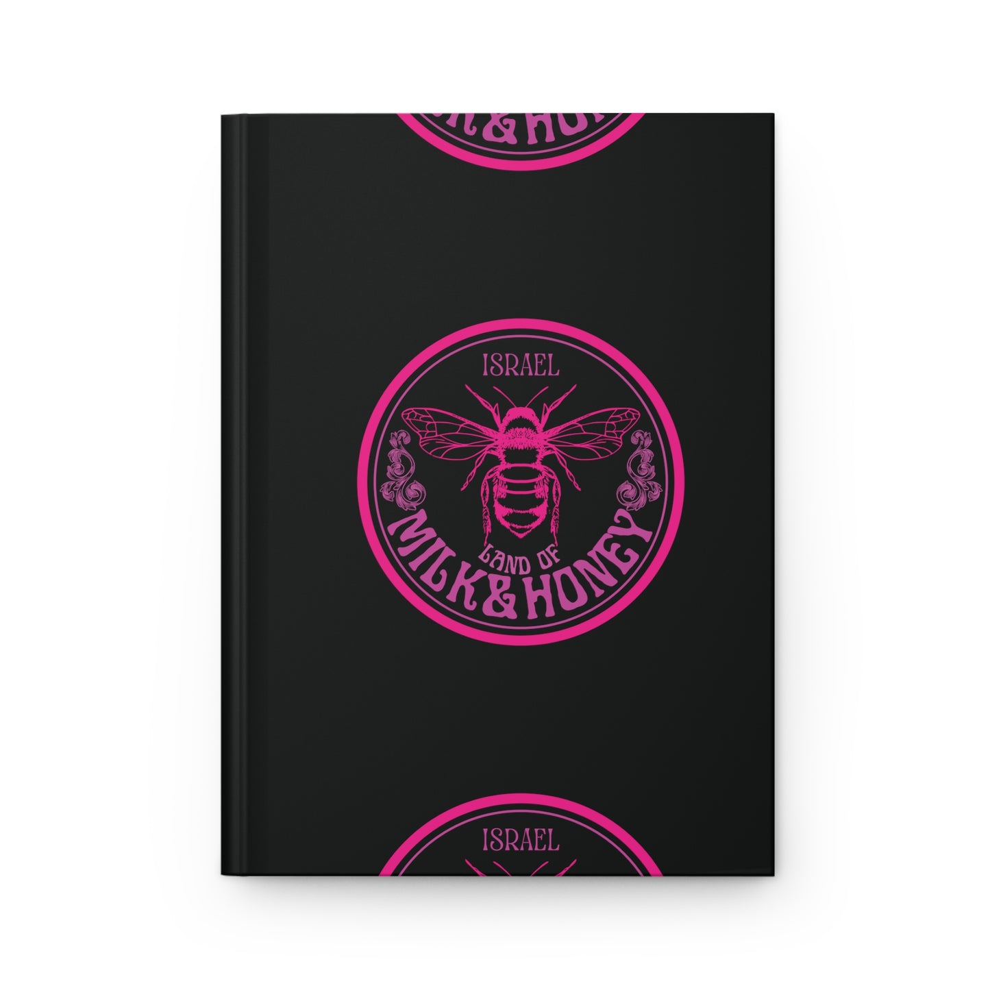 Israel Hot Pink Milk & Honey Badge Hardcover Journal Matte