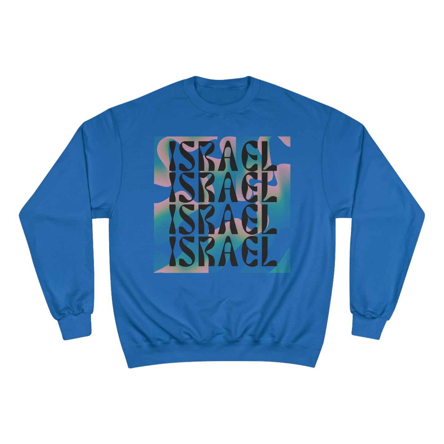 Flow & Squiggle Israel Teal Square Champion Sweatshirt