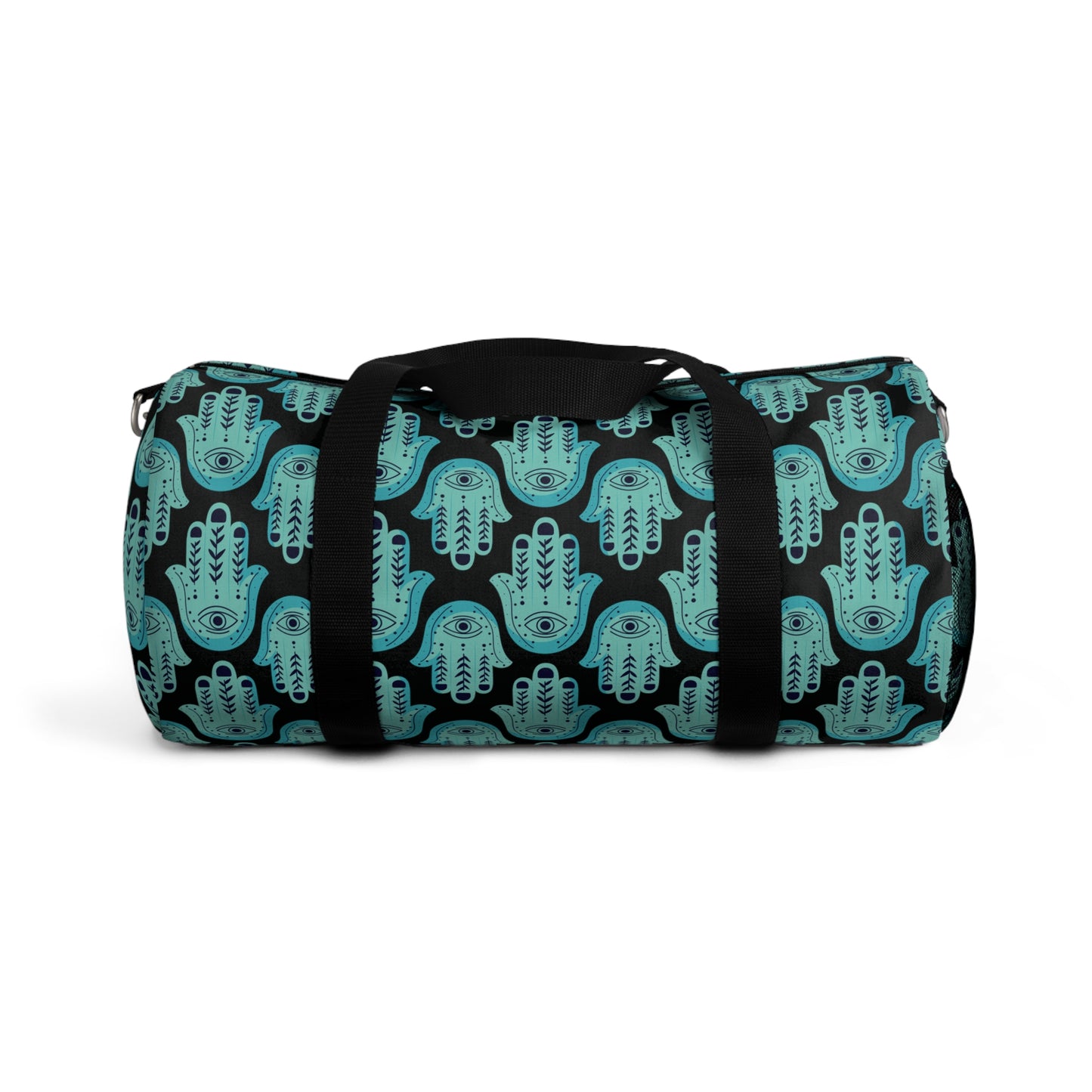 Hannah Bright Turquoise Hamsa Pattern Duffel Bag