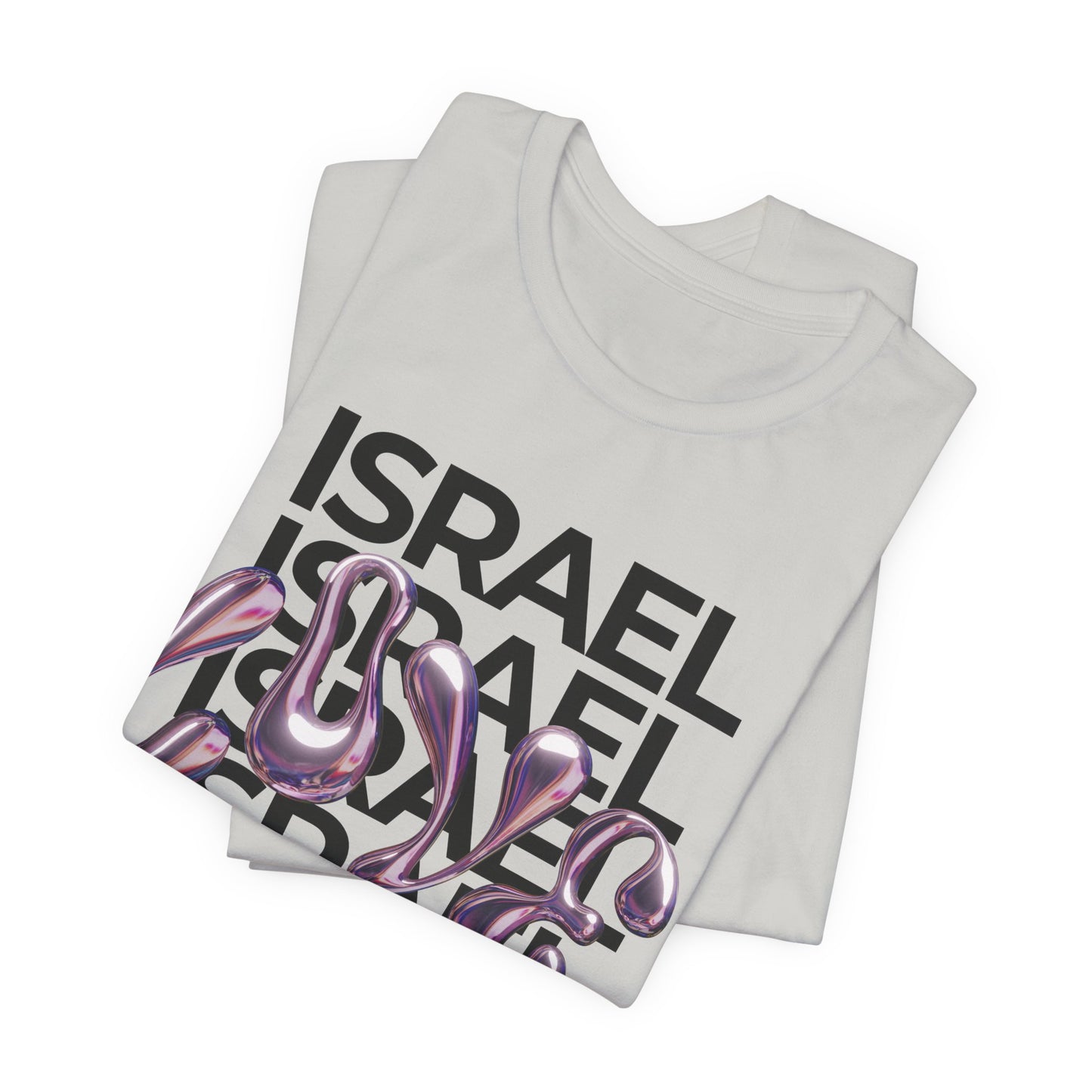 Metallic Love Israel Bubble Unisex Jersey Short Sleeve Tee