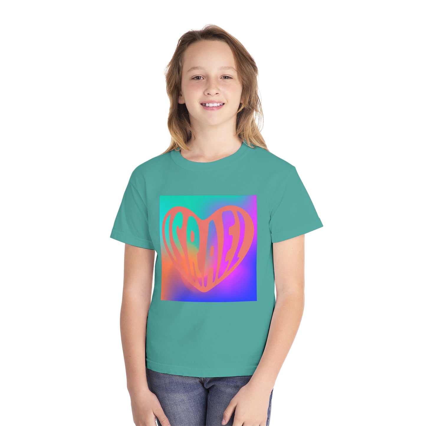 Joseph Israel Heart Rainbow Square Youth Midweight Tee