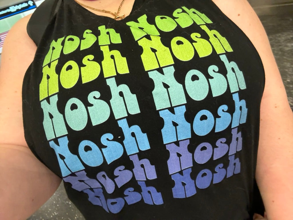 Nosh Nosh Green To Blue Unisex Barnard Tank