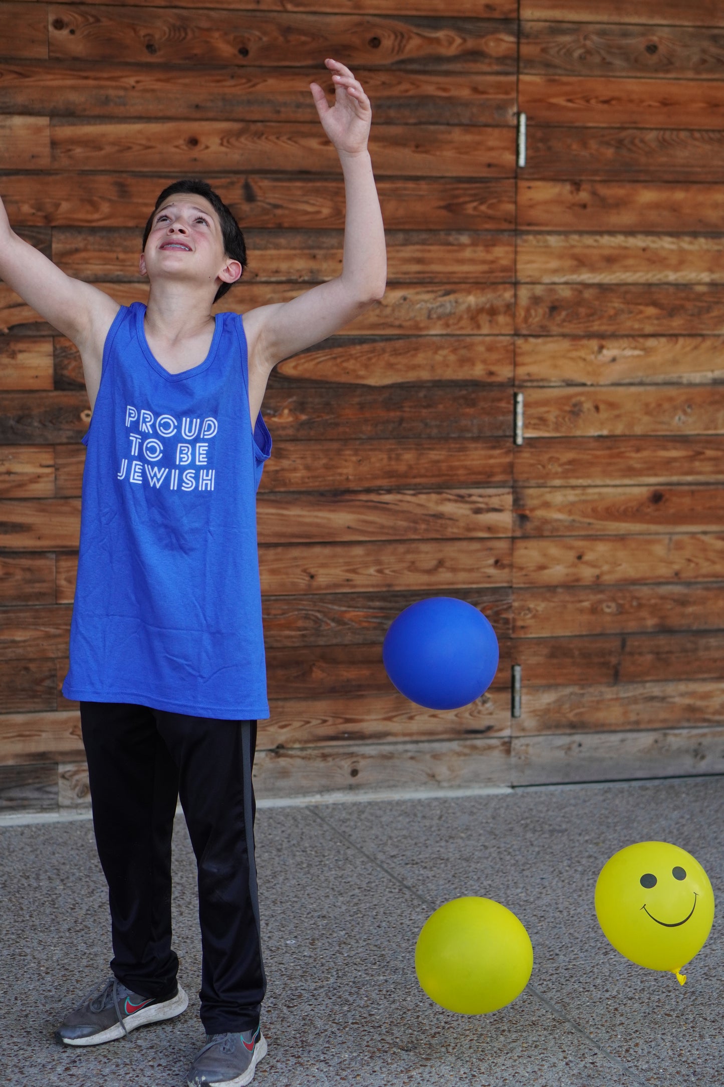 Proud To Be Jewish Blue & White Bubbles Unisex Heavy Cotton Tank Top