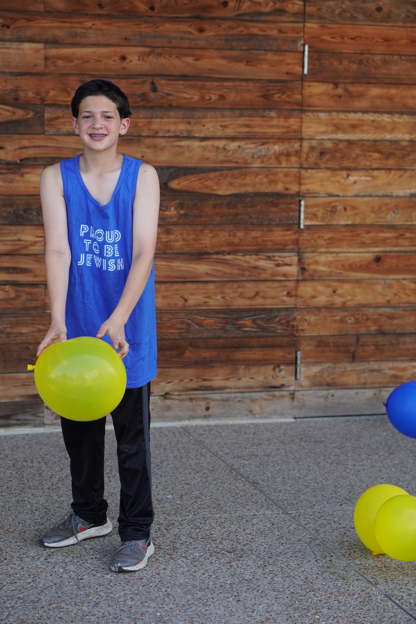 Proud To Be Jewish Blue & White Bubbles Unisex Heavy Cotton Tank Top