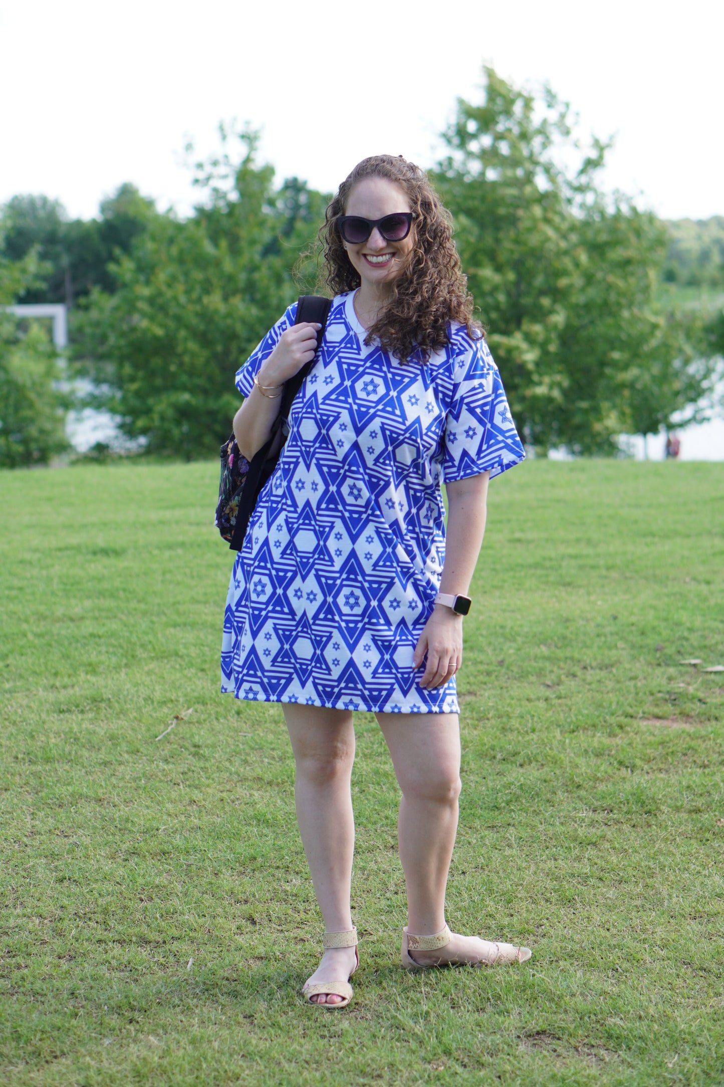 Maayan Magan David Pattern T-Shirt Dress