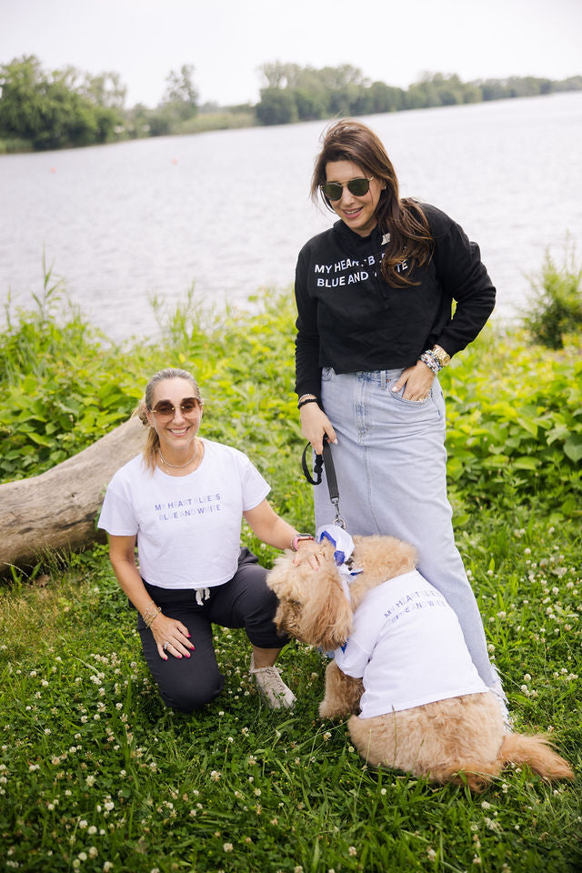 Heart Bleeds Blue & Blue Women's Crop Tee