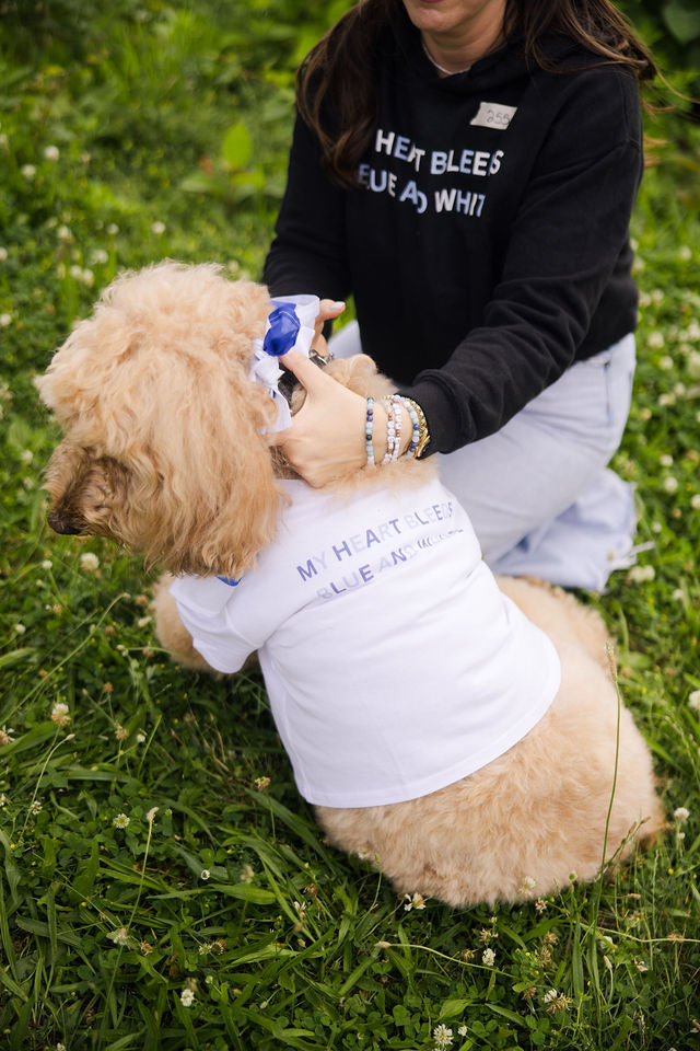 Heart Bleeds Blue & Blue Women's Crop Tee