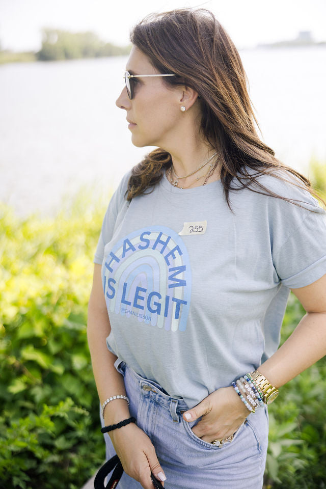 Chani Libson Hashem Is Legit Quote Blue Unisex Softstyle T-Shirt