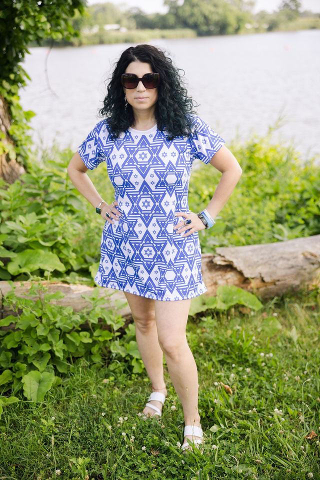 Maayan Magan David Pattern T-Shirt Dress