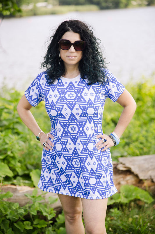 Maayan Magan David Pattern T-Shirt Dress