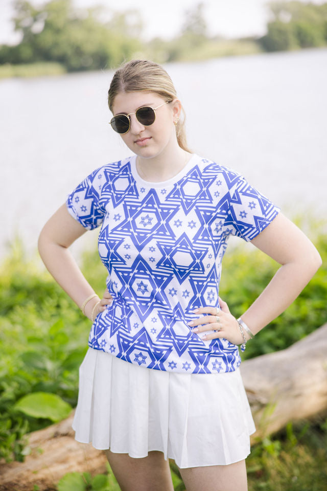 Maayan Magan David Pattern T-Shirt Dress