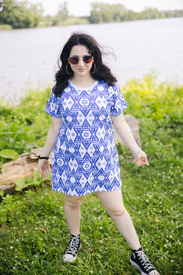 Maayan Magan David Pattern T-Shirt Dress