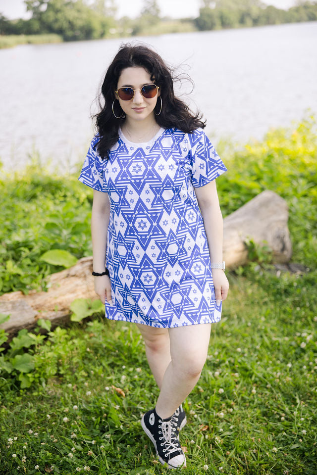 Maayan Magan David Pattern T-Shirt Dress