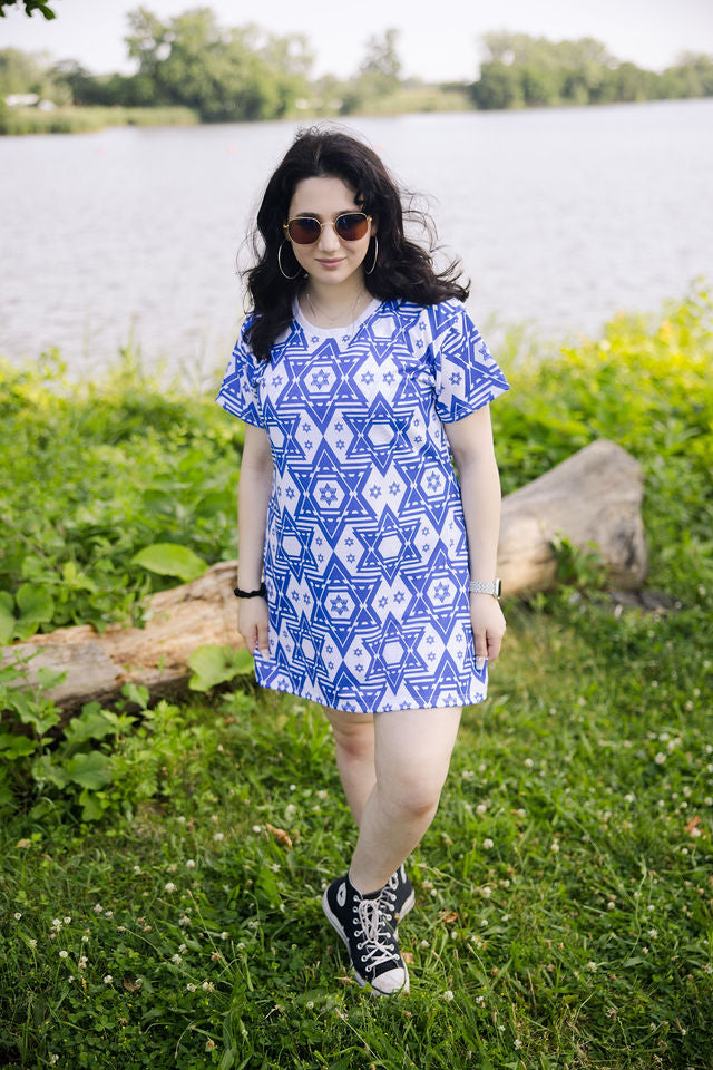 Maayan Magan David Pattern T-Shirt Dress