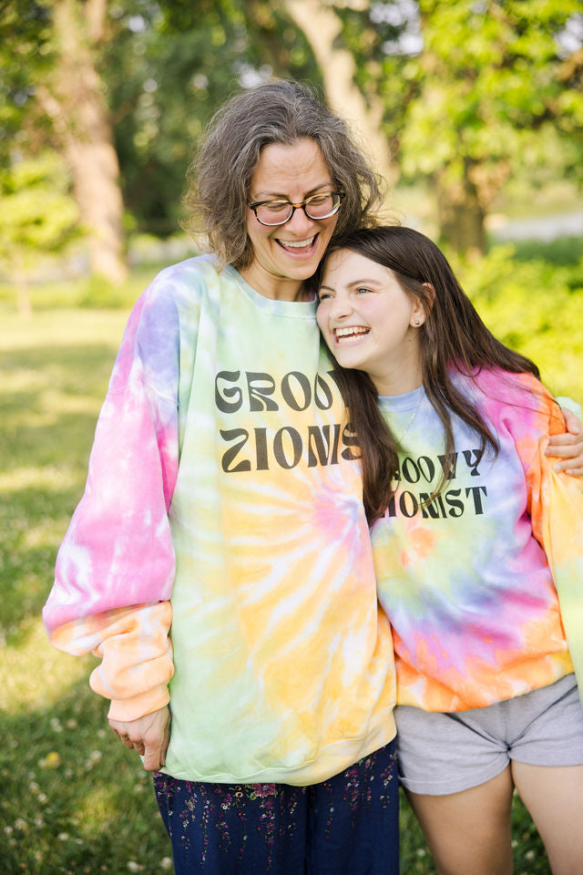 Groovy Zionist Unisex Tie-Dye Sweatshirt