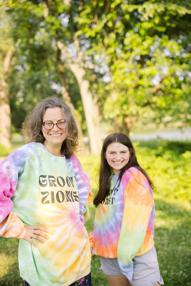 Groovy Zionist Unisex Tie-Dye Sweatshirt